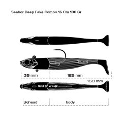 Seabor Deep Fake Combo 16 Cm 100 Gr Silikon Yem - 3